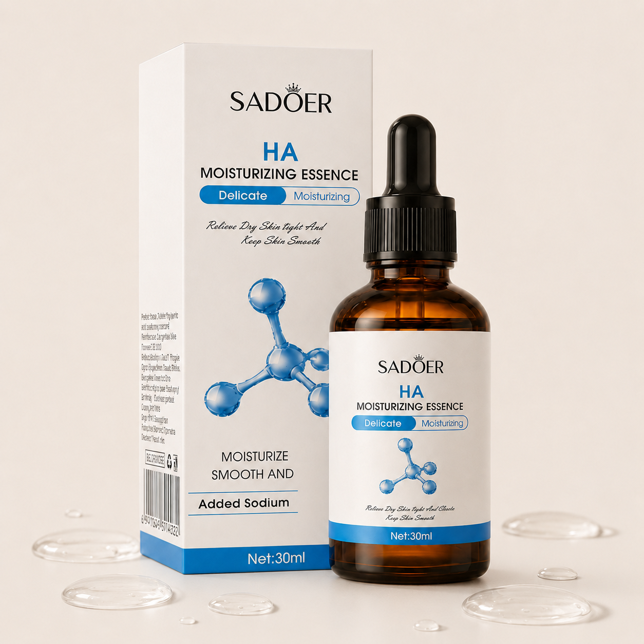 Esencia Hidratante Hialurónica HA – Hidratación Profunda y Antiedad (30g)