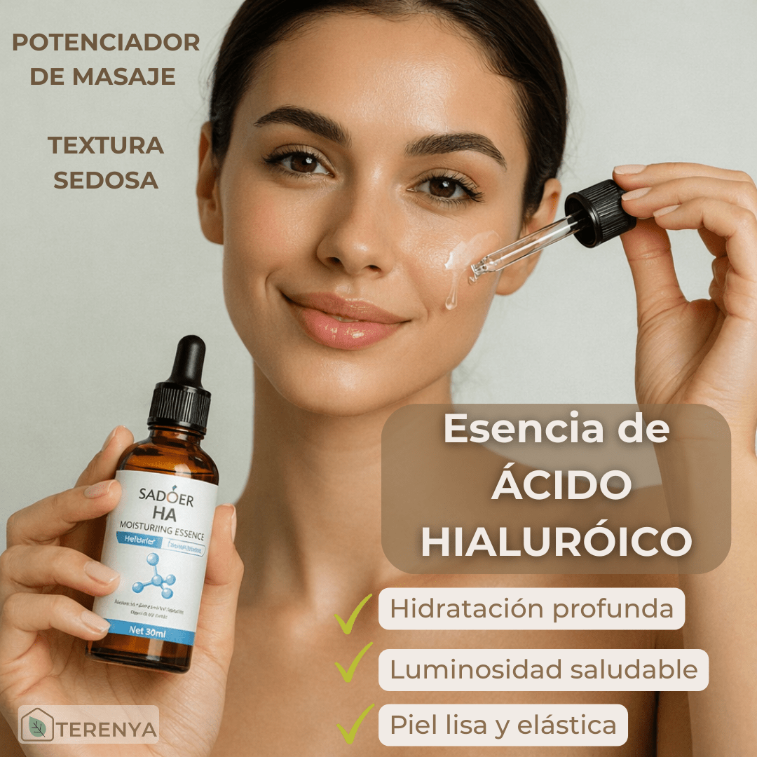 Esencia Hidratante Hialurónica HA – Hidratación Profunda y Antiedad (30g) - Terenya