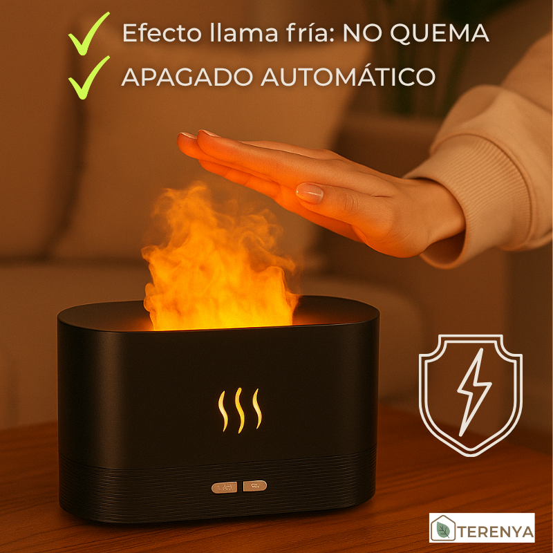 FlamaZen Difusor Aromaterapia Efecto Llama + GUÍA GRATIS