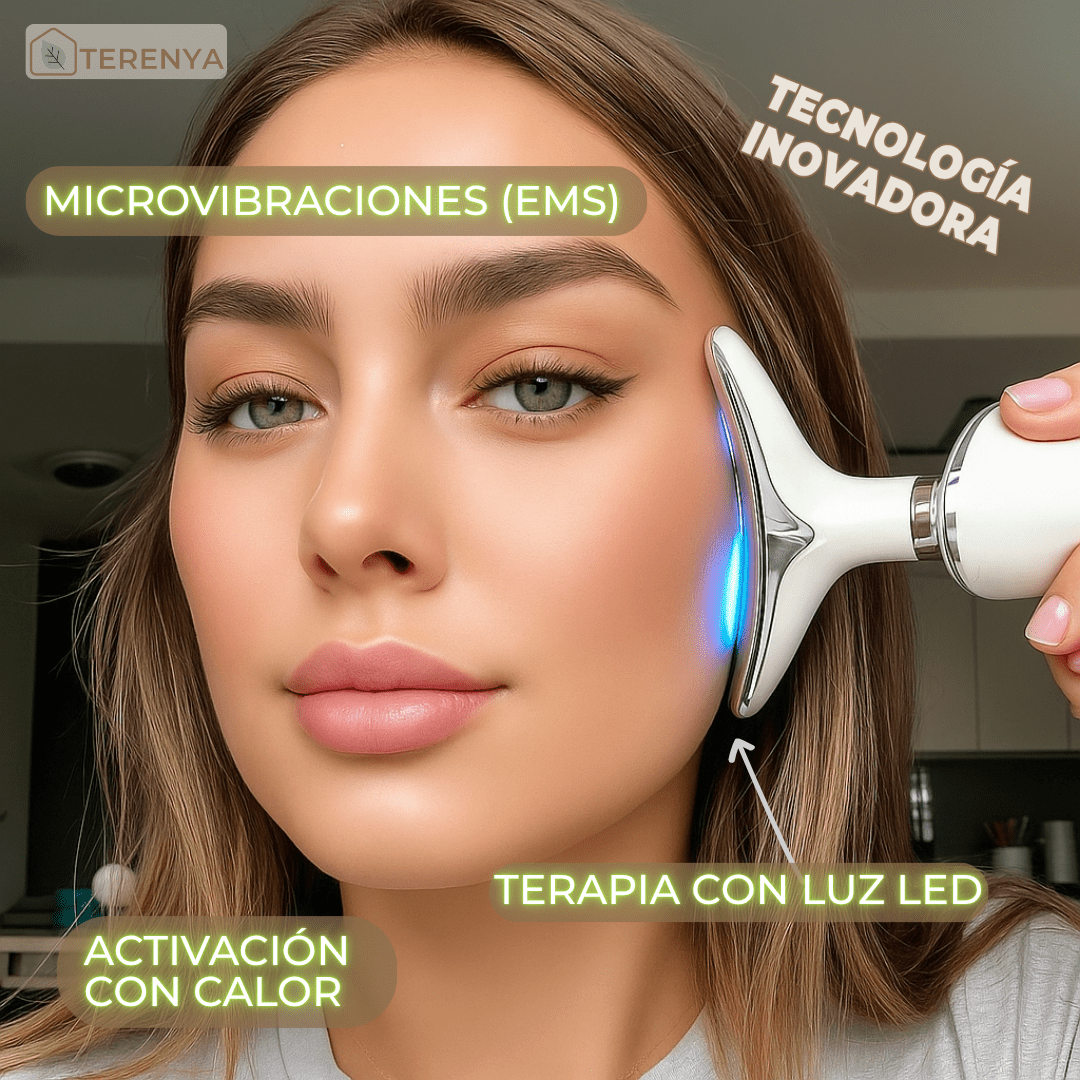 LIFTING BLOOM™ - Pack Masajeador Rostro + Esencia Hidratante Hialurónica HA - Terenya